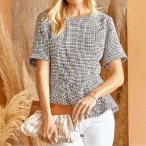 🆕💕Peplum Tweed Top